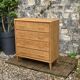 Commode pieds compas et chêne brut massif  1960