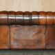 Chesterfield leather sofa, Art Deco style, fully restored.