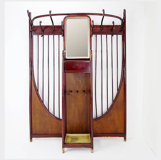 Porte-manteau mural Thonet Art Nouveau Vienne c.1900