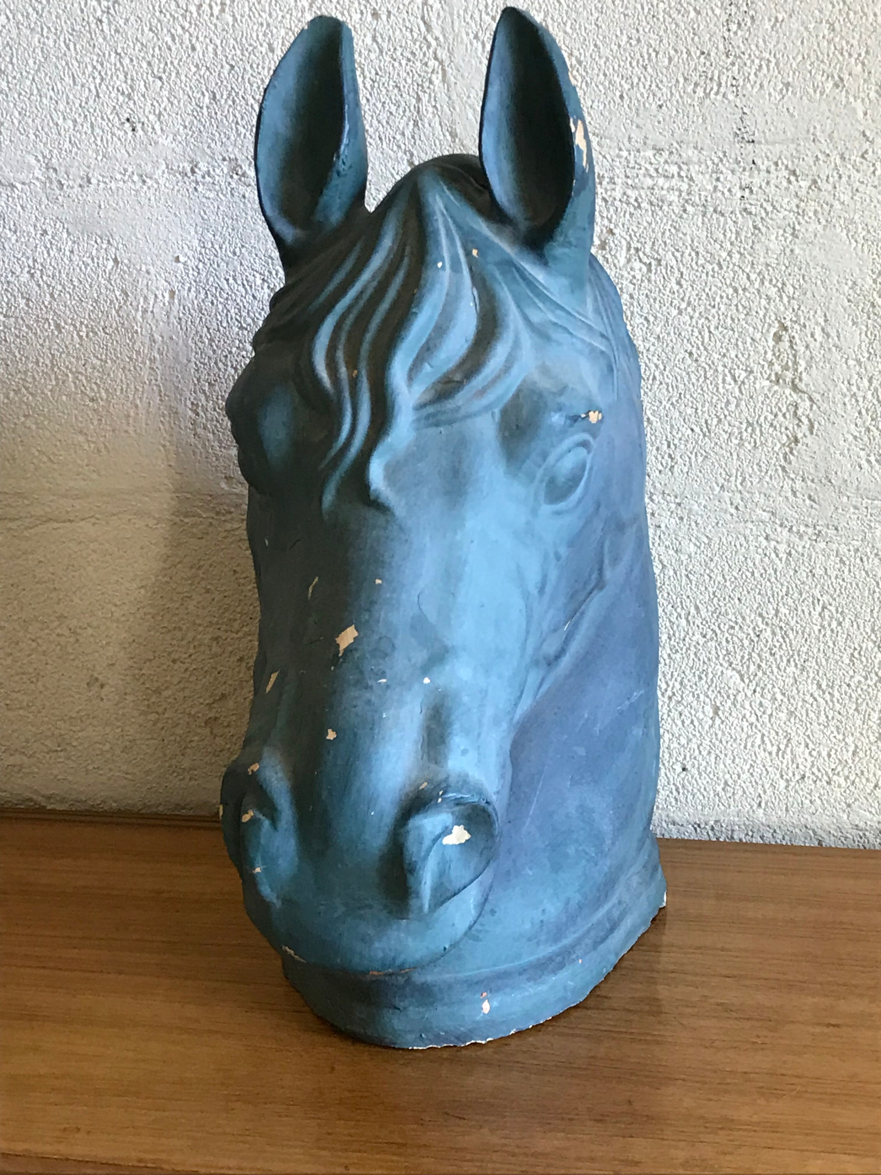 Old plaster horse head