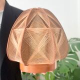Scandinavian lamp in wood and threads of the 60s