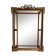 Large Napoleon III mirror 130 × 93 cm — gilded frame sculpted with ribbon pediment.