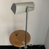 Vintage lamp 1980 medical gray cement and chrome - 50 cm