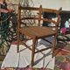 straw-style corner armchair