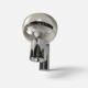 Space Age wall light in chrome with glass globe – 1970s