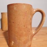 Set of three large sandstone mugs