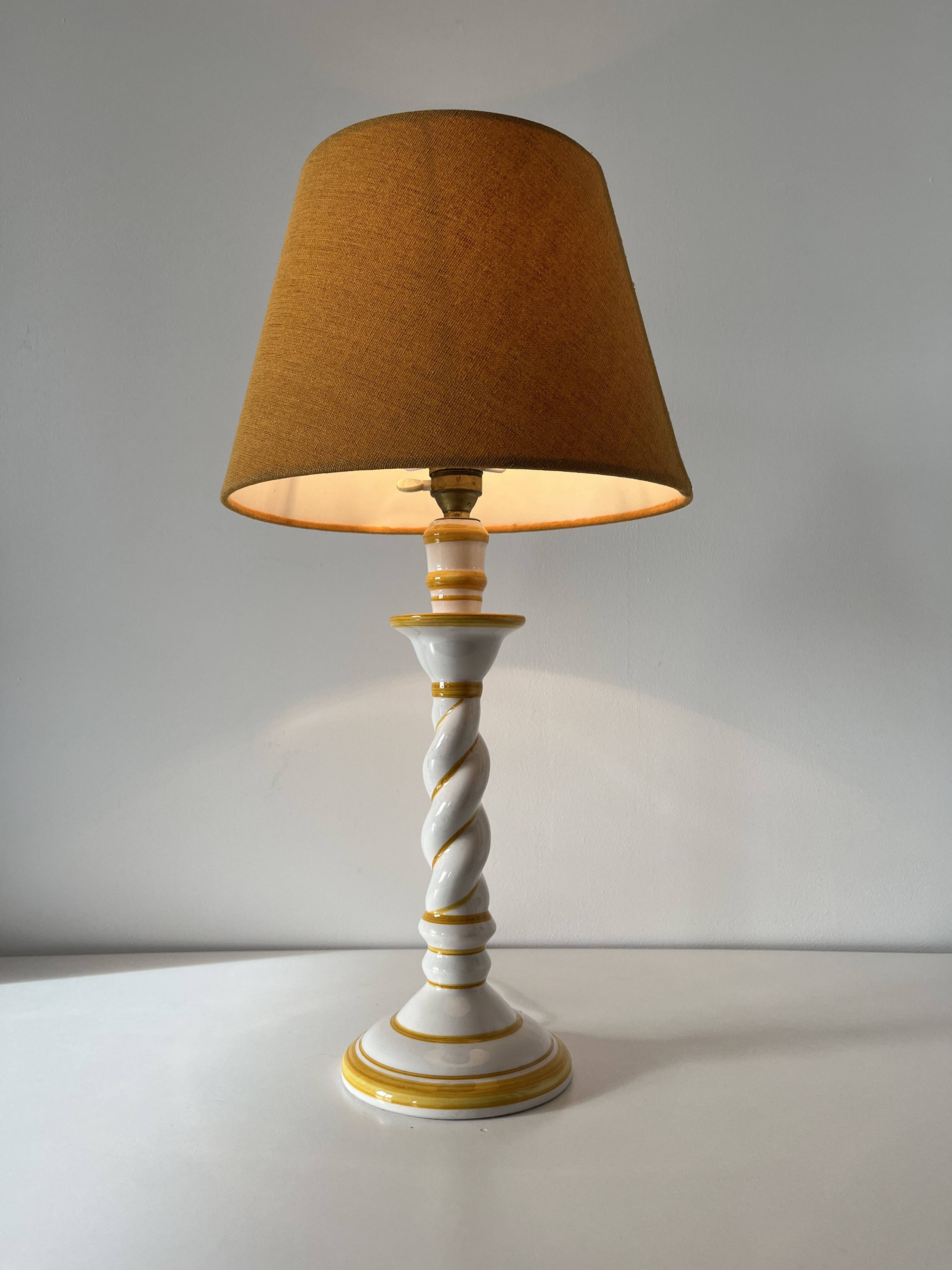 Twisted ceramic lamp 1970