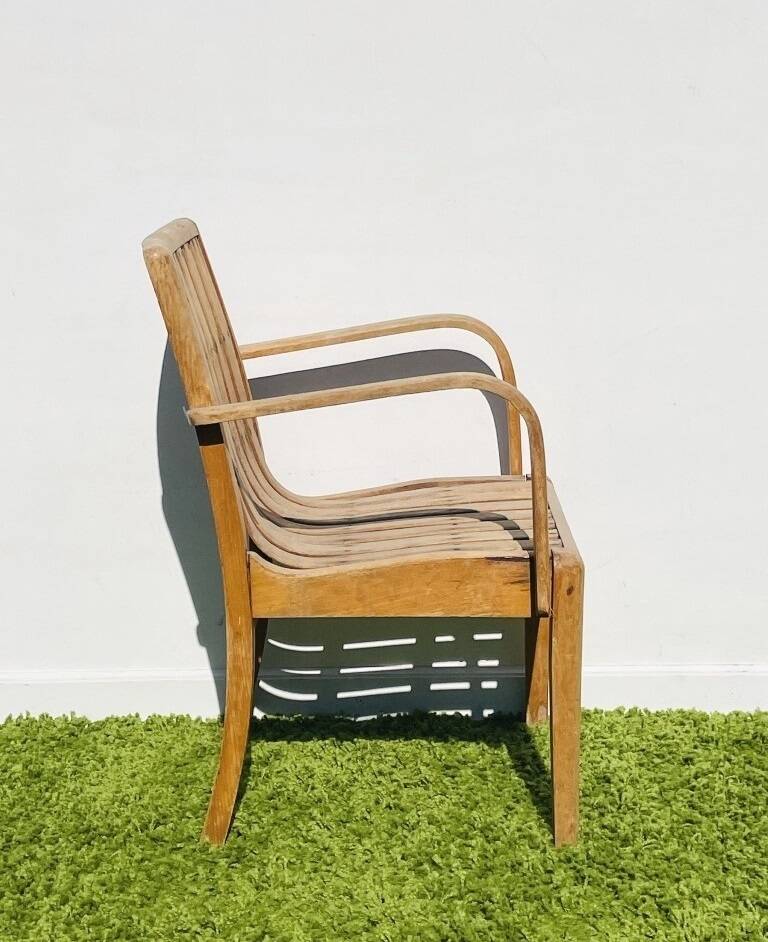 Vintage 1960s Wooden Children's Armchair