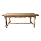 Aero-sanded oak farmhouse table