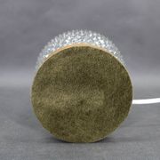 Pair of mid-century glass and wood table lamps, Czechoslovakia, 1970s