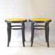 Pair of Thonet stools out of catalogue, circa 1890, new canework