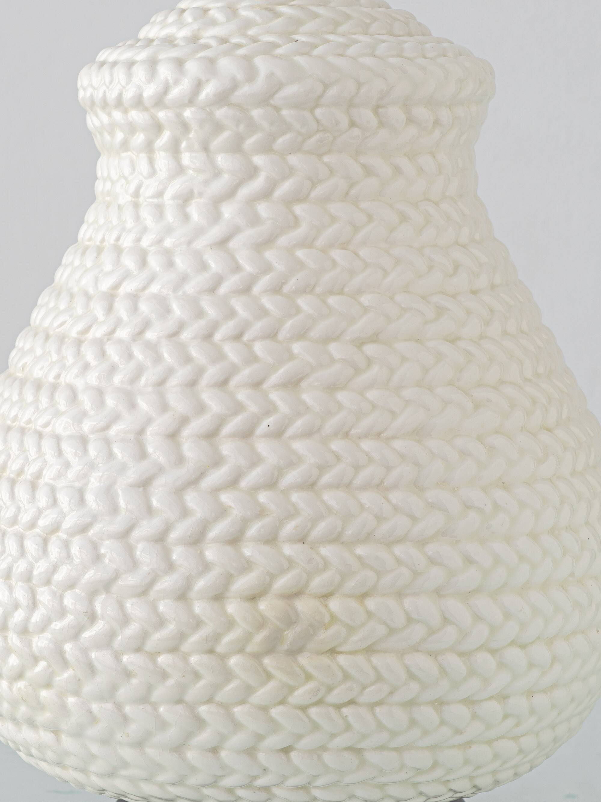 Coastal Table Lamp in Faux Wicker, Manises, Spain, 1960s, New Jute Shade