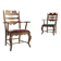 Pair of Vintage Brutalist Oak Razorblade Armchairs by Henning Kjærnulf, 1960s