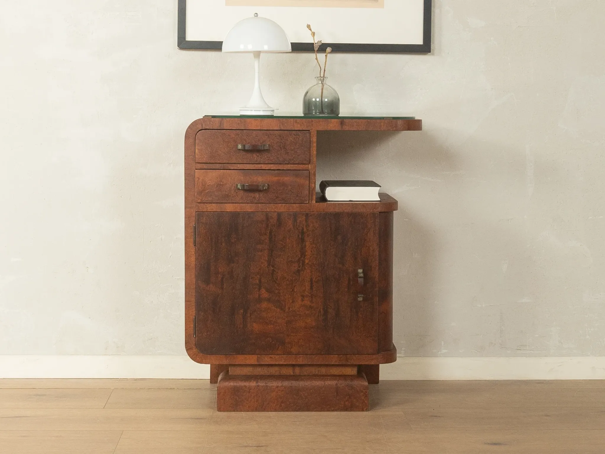 Classic 1930s chest of drawers with asymmetrical design