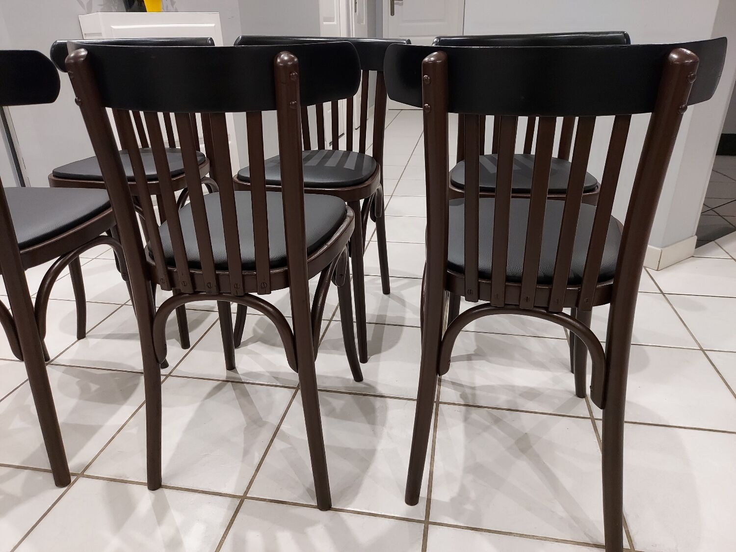 Set of 6 bistro chairs from the 1970s