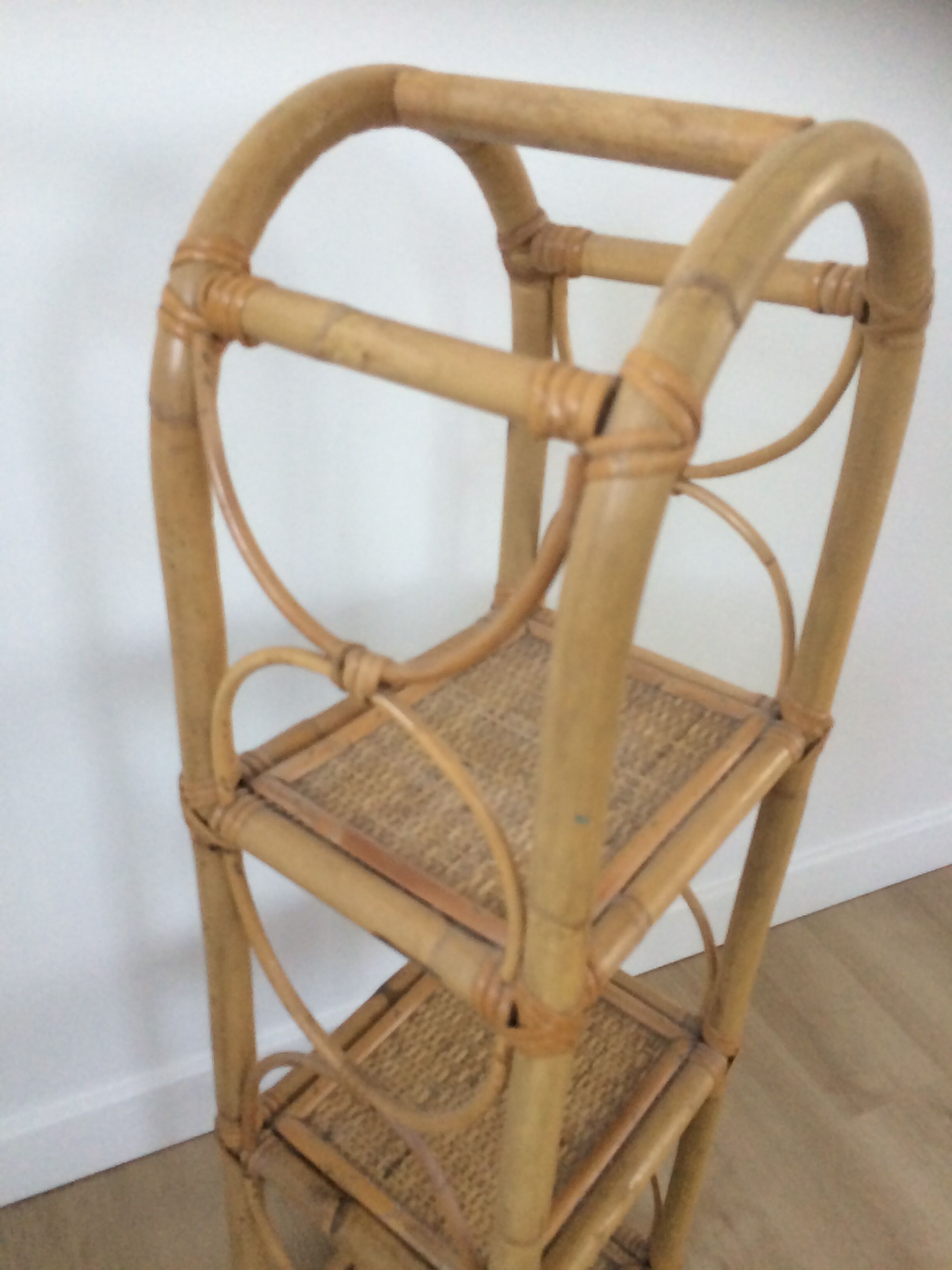 Vintage rattan shelf