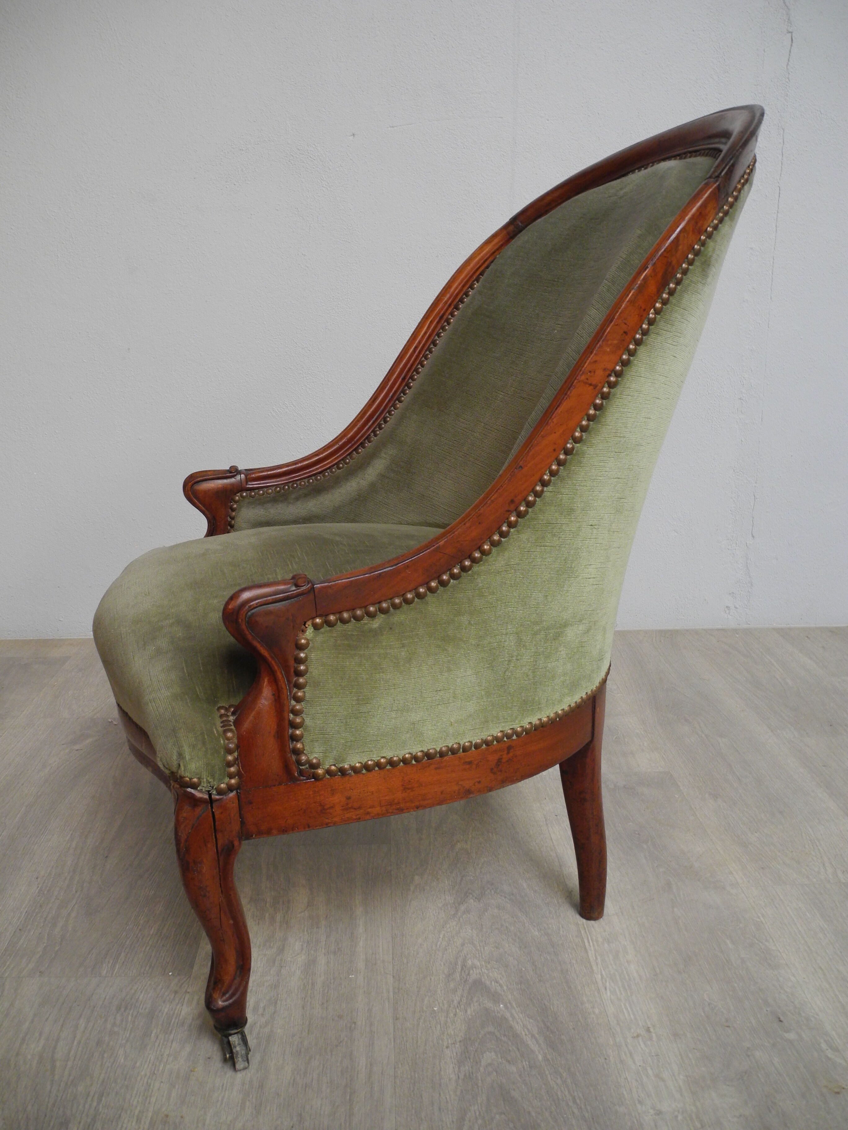 Louis XV/Louis XVI mahogany style chair