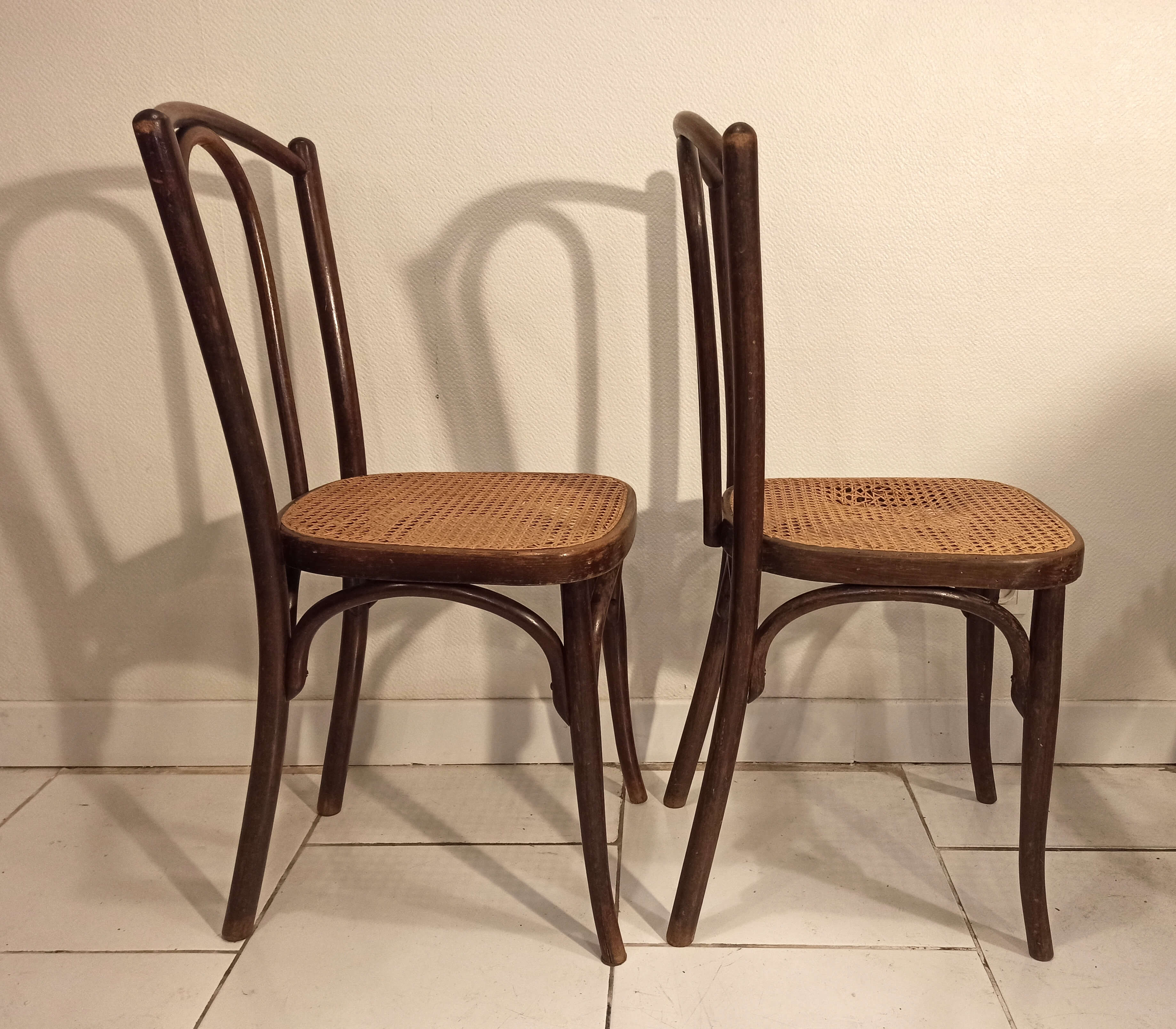 Set of 4 chairs bistrot 1900 by J and J Kohn model 462