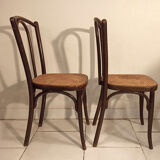 Set of 4 chairs bistrot 1900 by J and J Kohn model 462