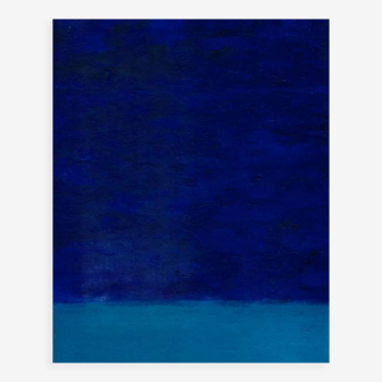 Tableau abstrait contemporain bleu