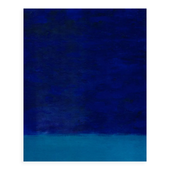 Tableau abstrait contemporain bleu