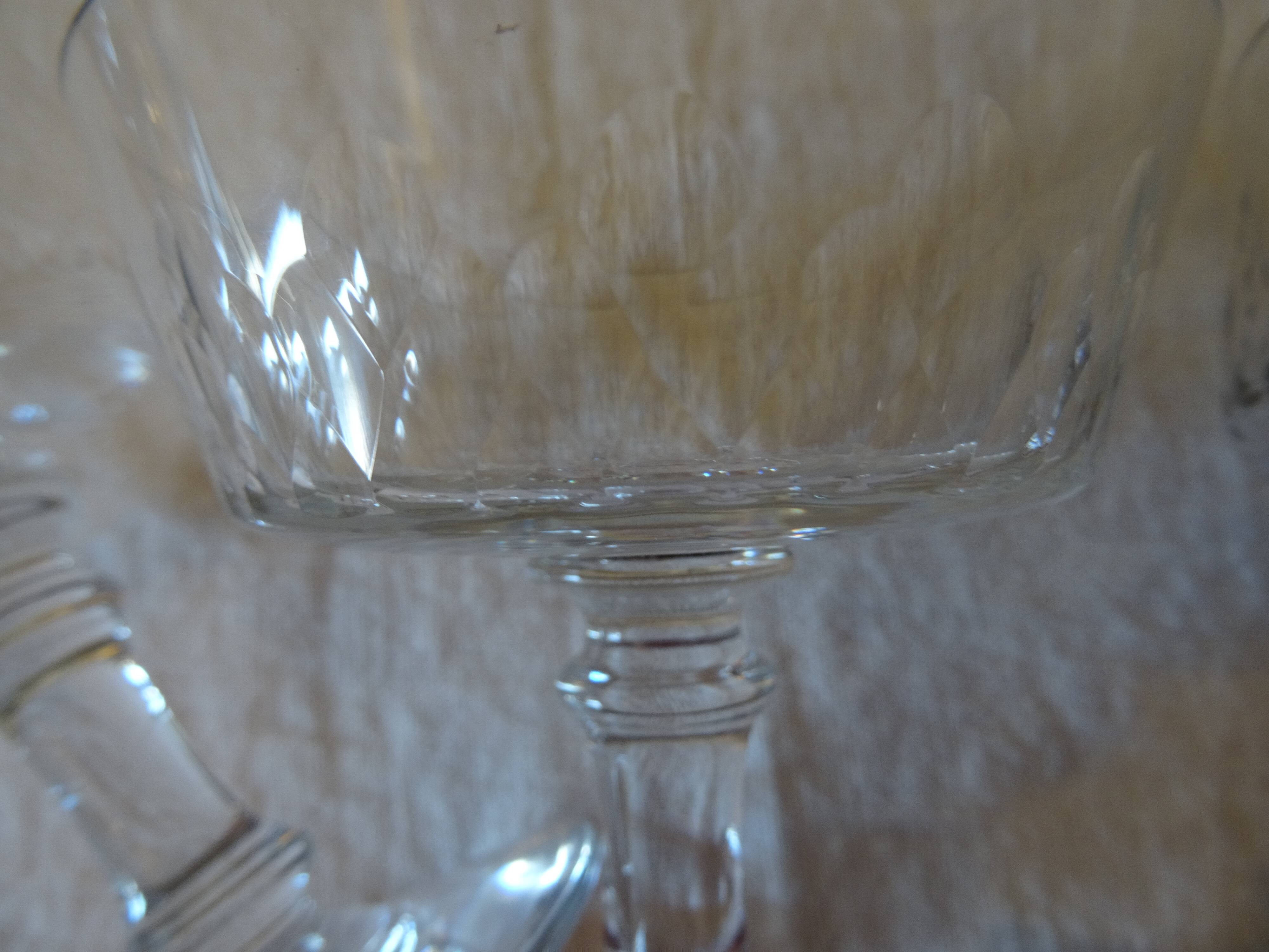 Lot of 3 cups champagne Baccarat 1930 model Richelieu