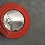 Vintage orange mirror - 48cm