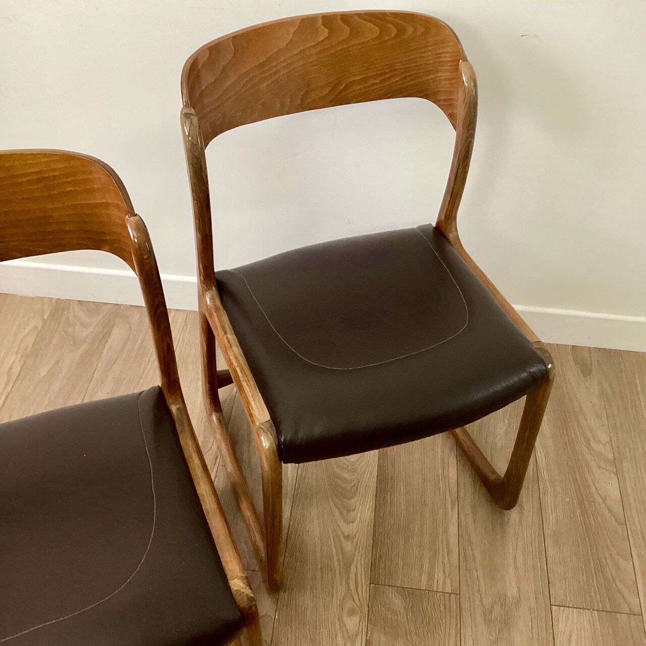 Pair of Baumann Sleigh chairs