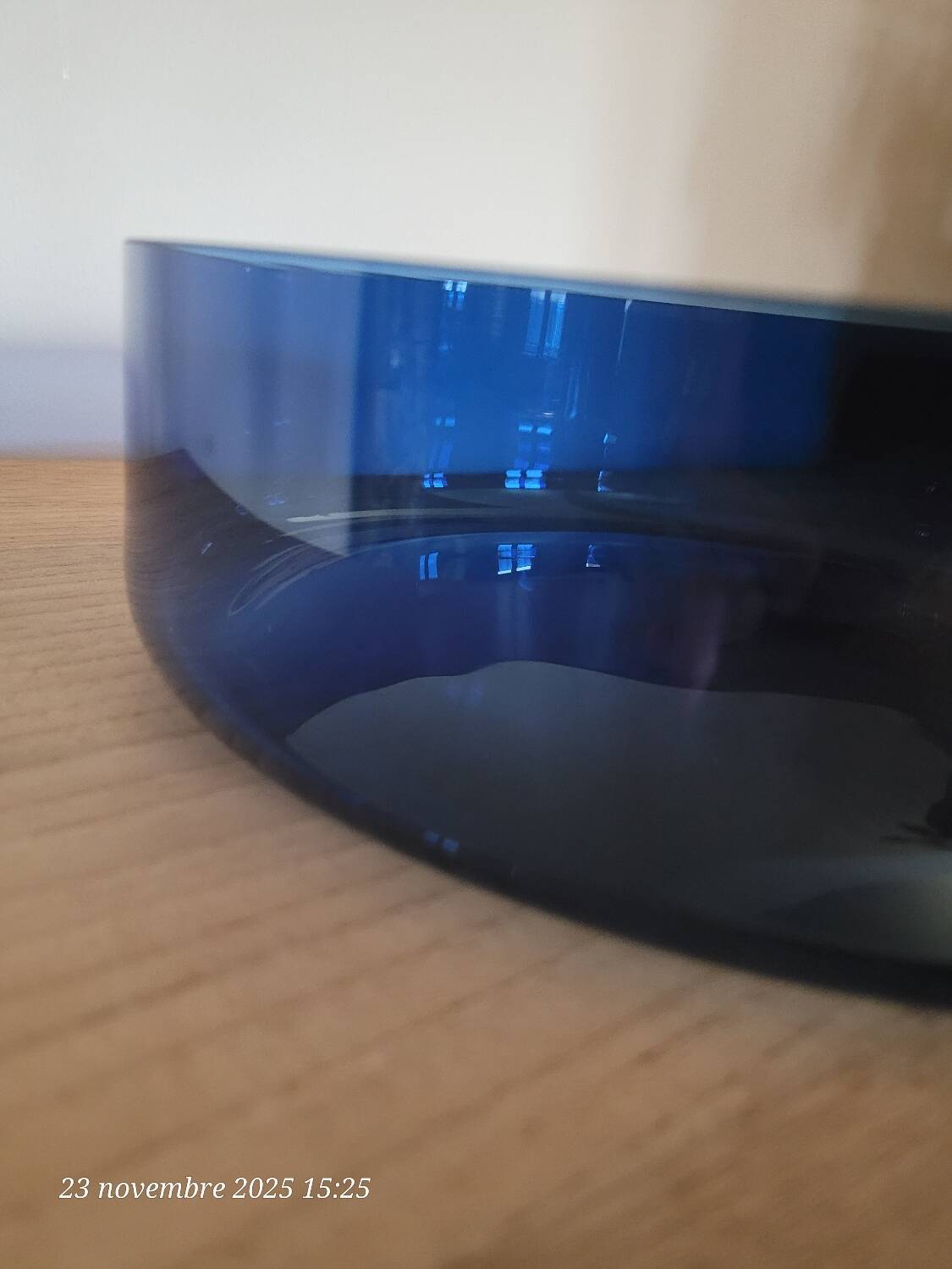 Round Cobalt Blue Glass Serving Dish