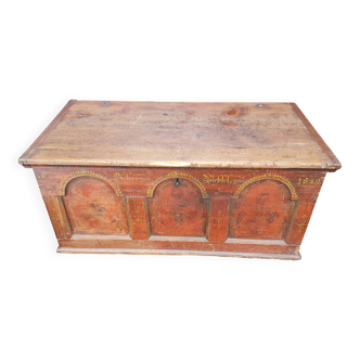 Coffre malle daté 1849