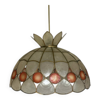 Vintage mother-of-pearl pendant light