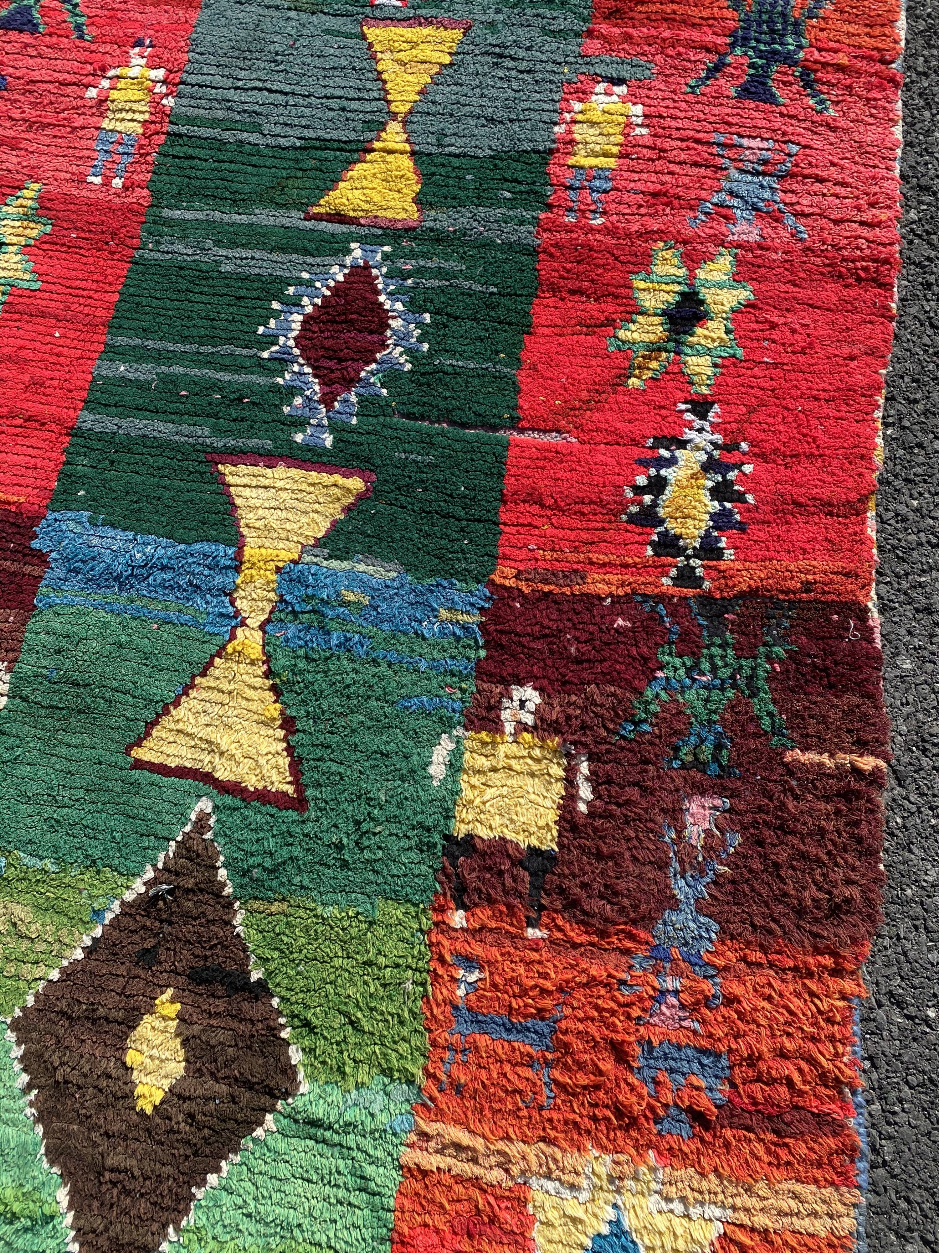 Tapis berbere boucherouite 105x260 cm