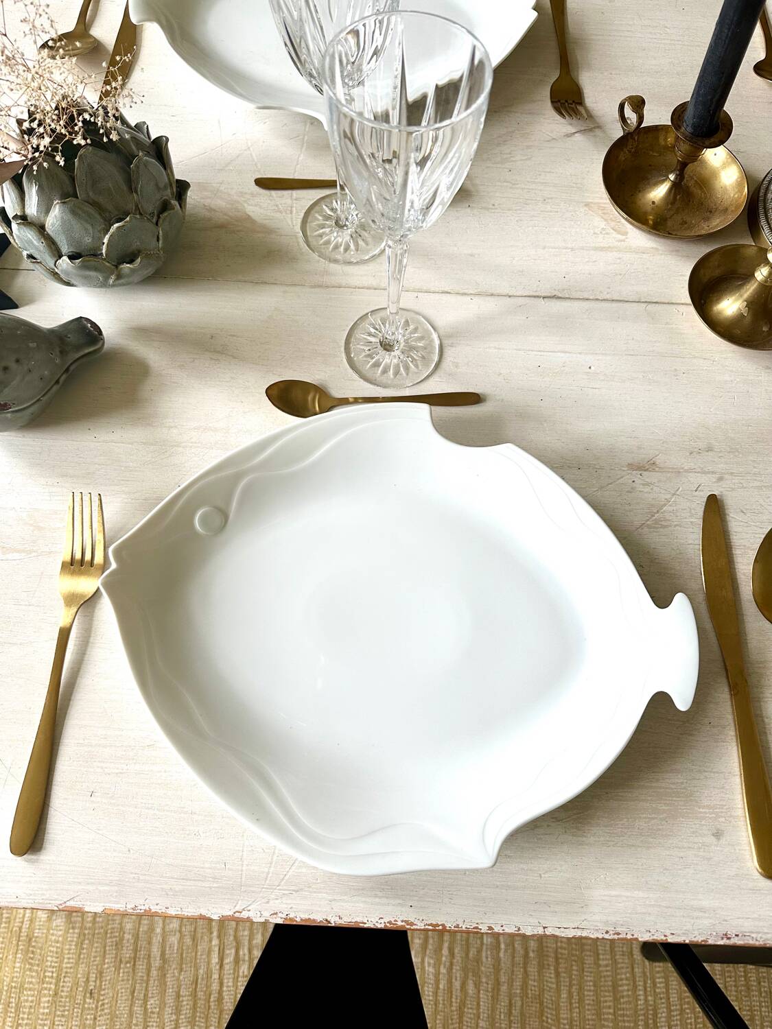 Set of 6 Royal Tettau German porcelain fish plates