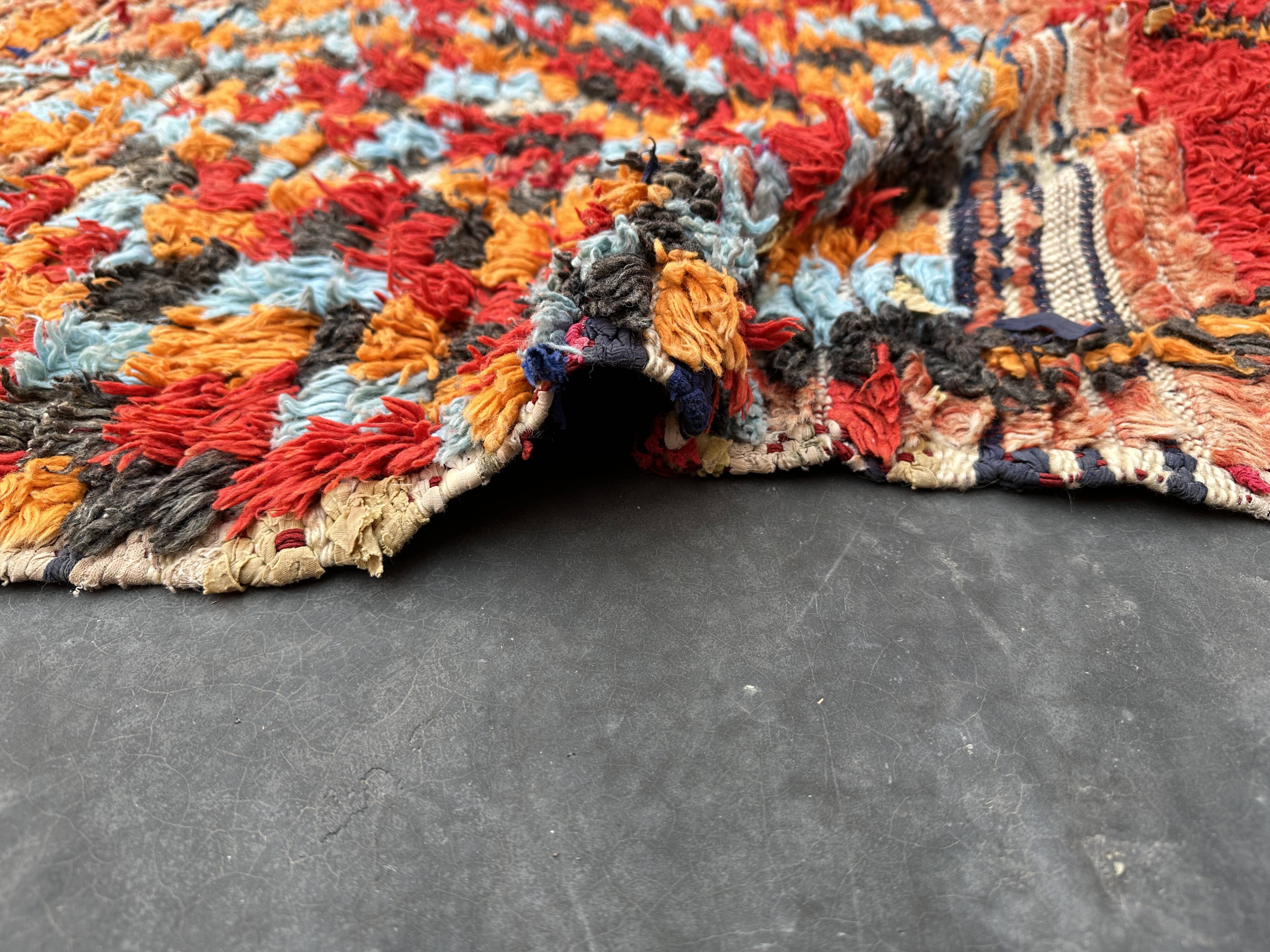 Tapis Marocain boujad coloré - 106 x 235 cm