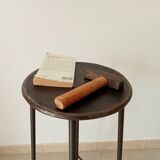 Brutalist high stool from the 1960s in solid steel.