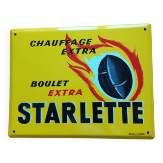 Enamelled advertising plate