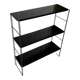 Black metal string shelf - 3 shelves - 1960