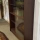 1970s English display cabinet in mahogany