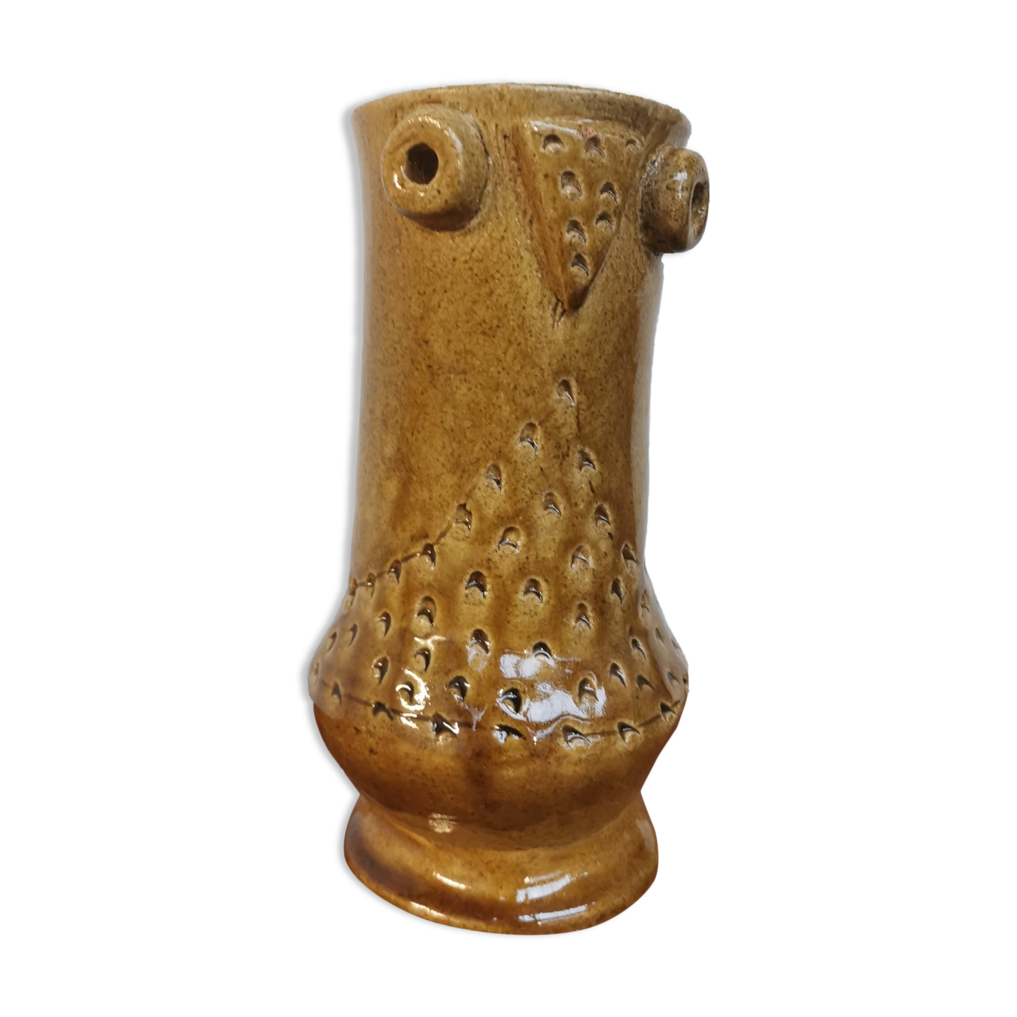 Zoomorphic 'owl' ceramic vase