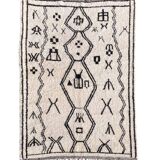 Modern Berber Beni Ouarain wool rug