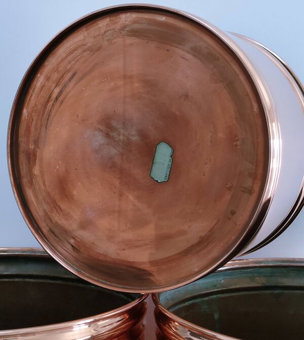 trois cache-pot cylindre design scandinave années 80