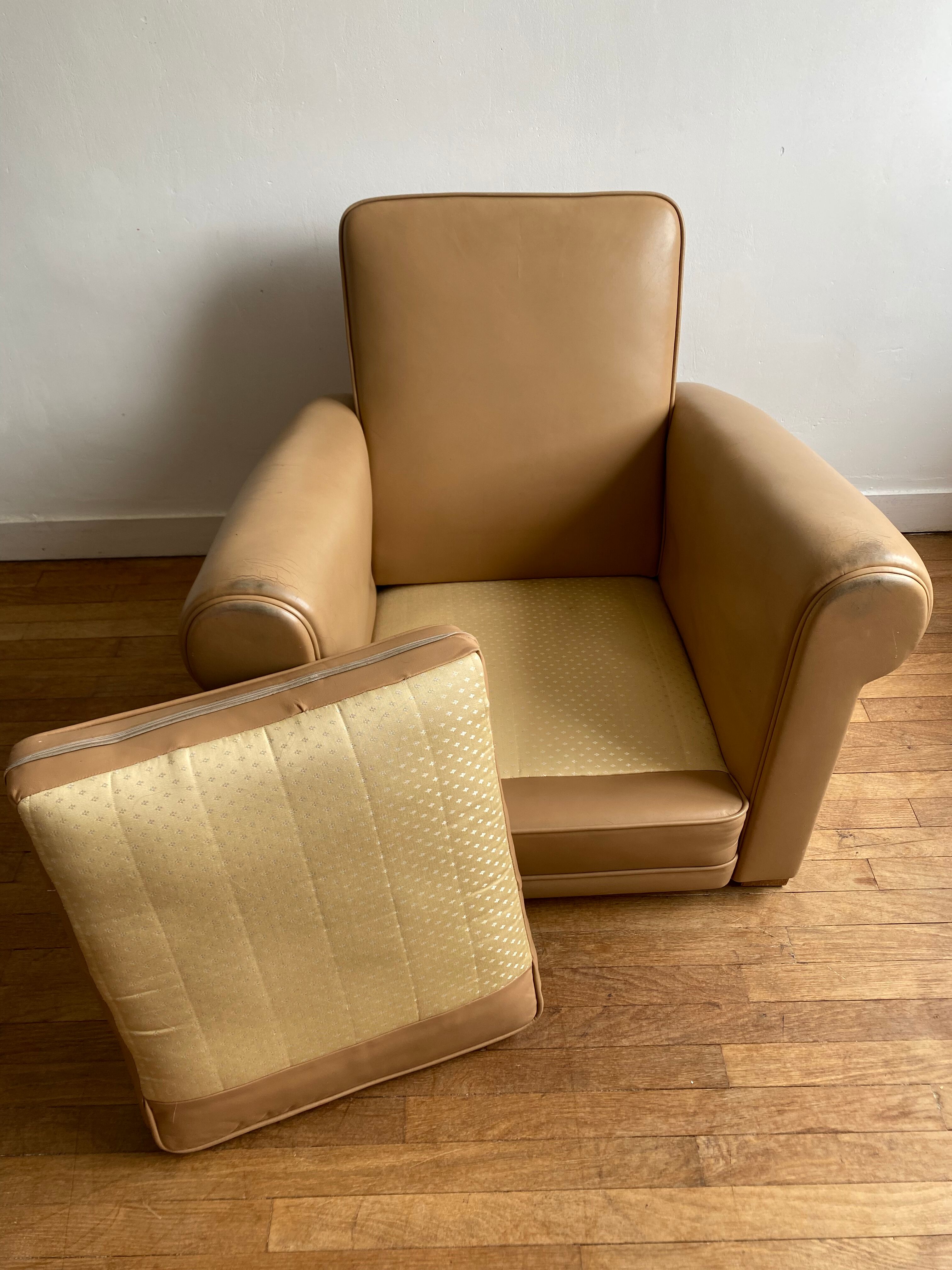 Fauteuil club cuir vintage