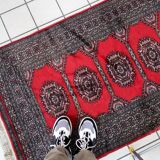 Tapis vintage ouzbek Boukhara fait main en laine – 92 x 186 cm – 1970s