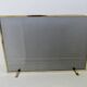 Fire screen for minimalist fireplace, modernist, 1970, brass