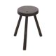 Vintage Rustic Three-Legged Stool, Solid Stained Wood, 45 cm