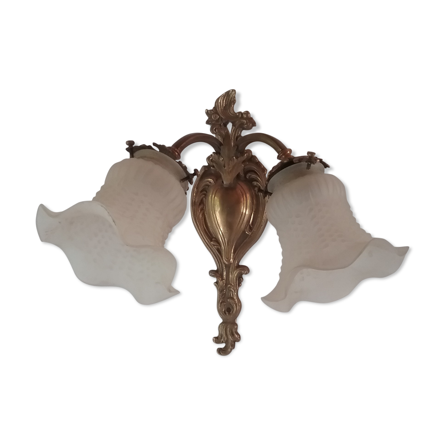 Double bronze sconce