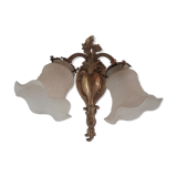 Double bronze sconce