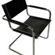 Vintage set of 4 tubular leather chairs style MG5 Grassi