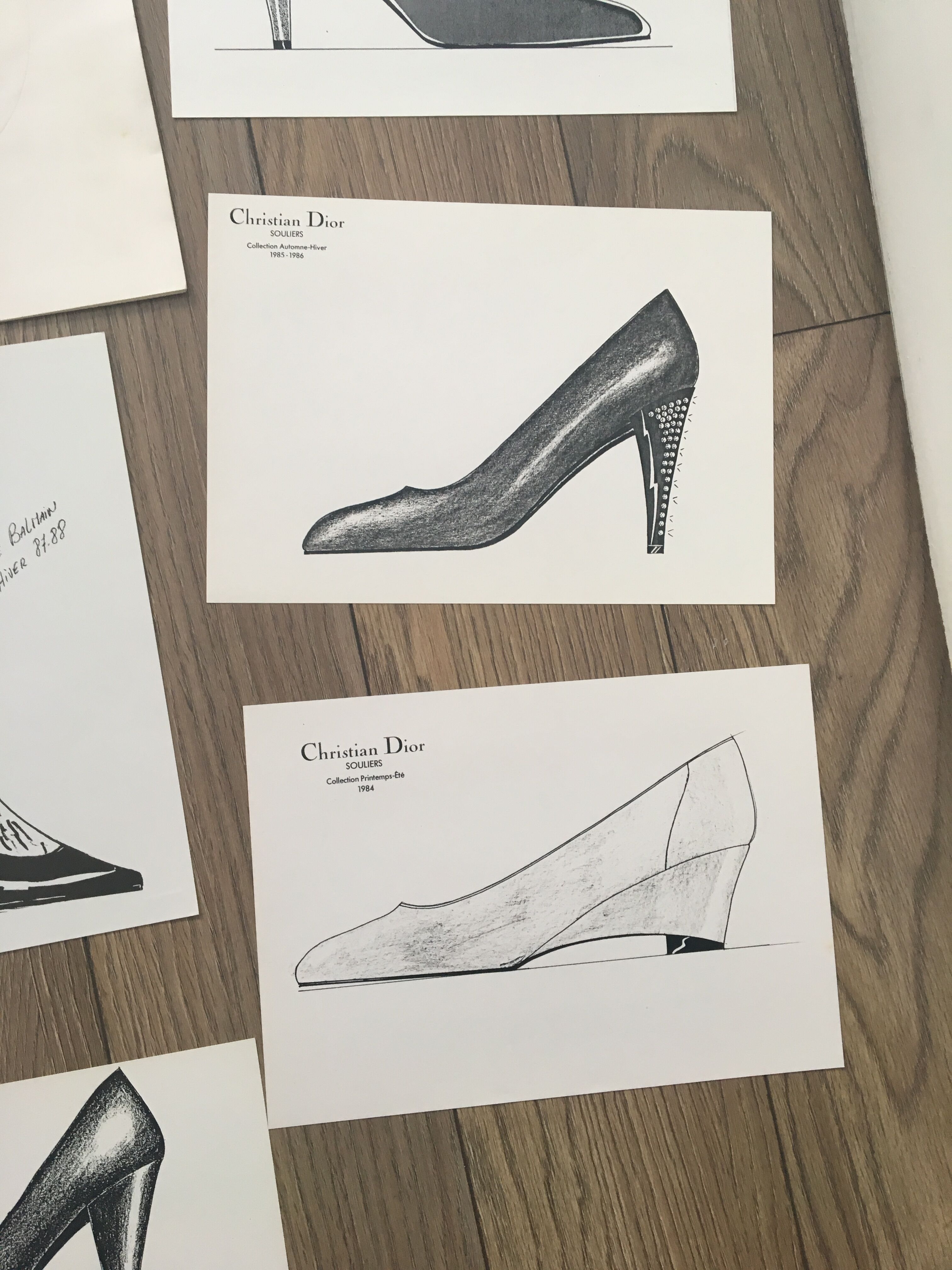 Christian Dior - Pierre Balmain: batch of 10 fashion sketches
