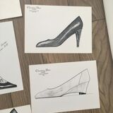 Christian Dior - Pierre Balmain: batch of 10 fashion sketches